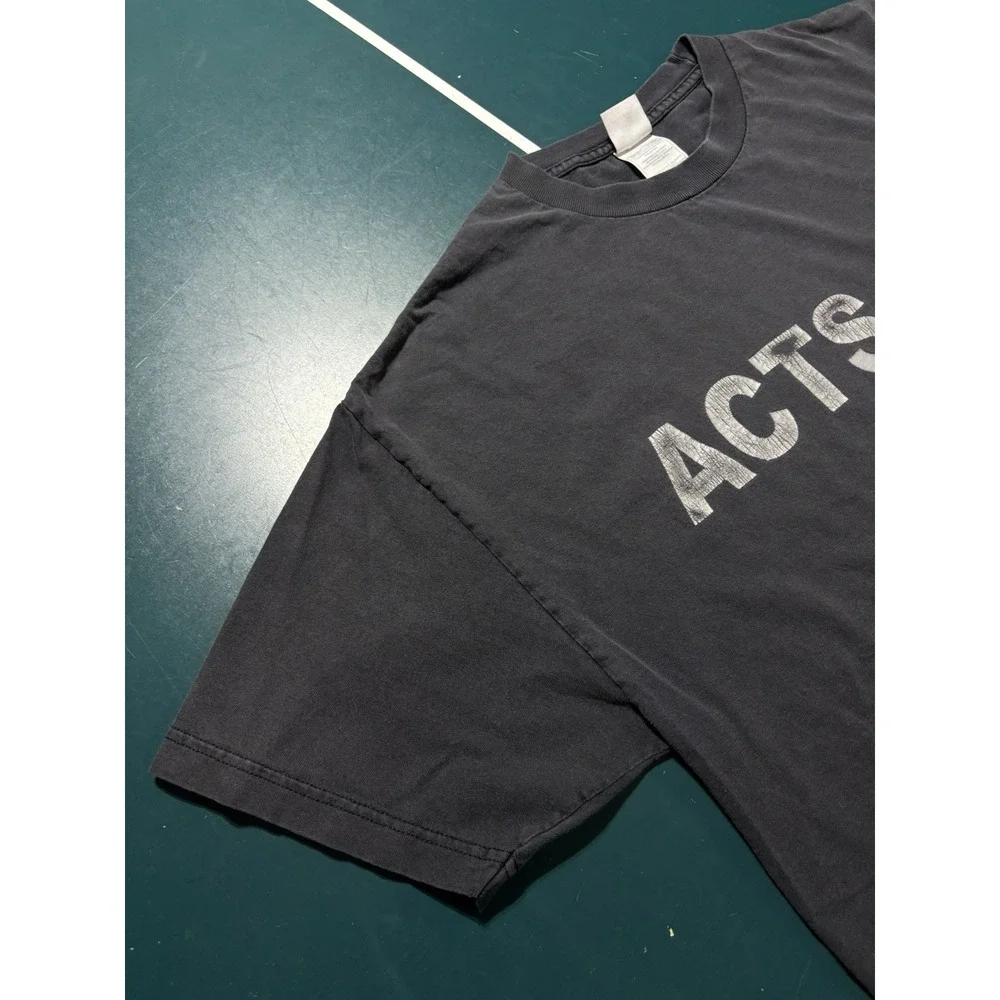 Vintage Acts 1:8 Bible Verse T-Shirt Men's XL Christian Jesus Faded Black 90s